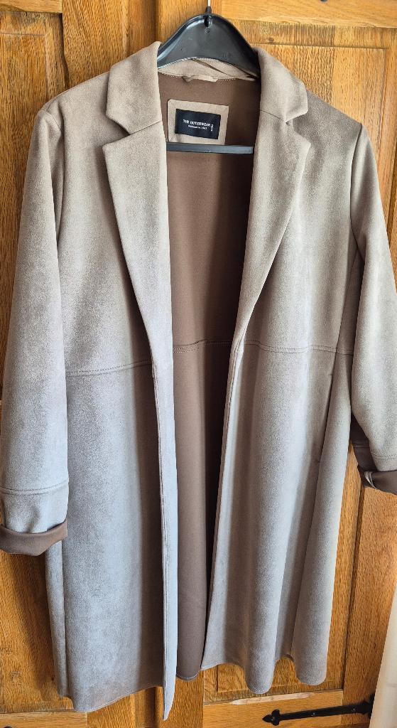 !!! Nieuw!!!  lange suedine overjas/vest, Ophalen, Beige, Maat 42/44 (L), Nieuw
