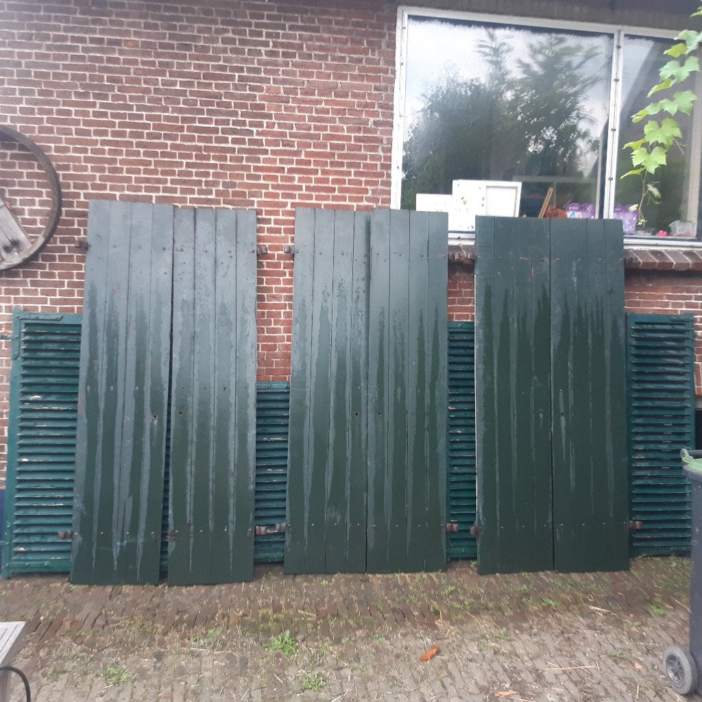 Antieke boerderij luiken, Doe-het-zelf en Verbouw, Ophalen, Gebruikt, 80 tot 100 cm, Buitendeur
