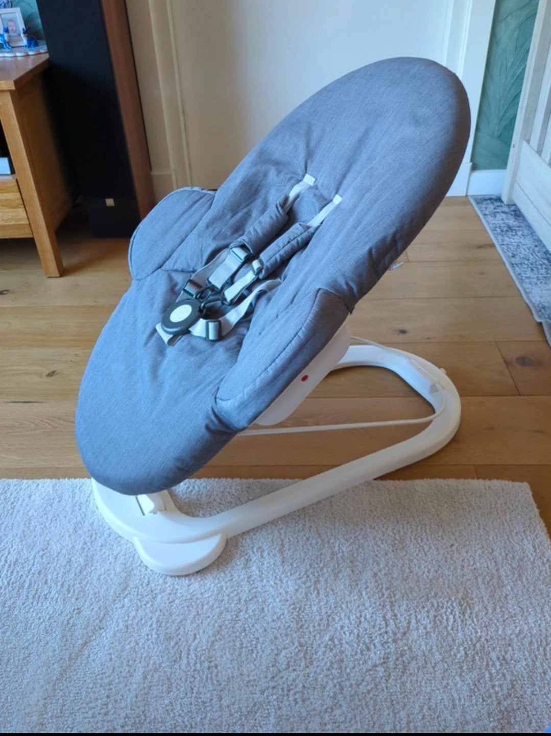 Stokke Steps Wipper/Bouncer - Grijs., Kinderen en Baby's, Wipstoeltjes, Overige merken, Gebruikt, Wipstoel, Ophalen of Verzenden