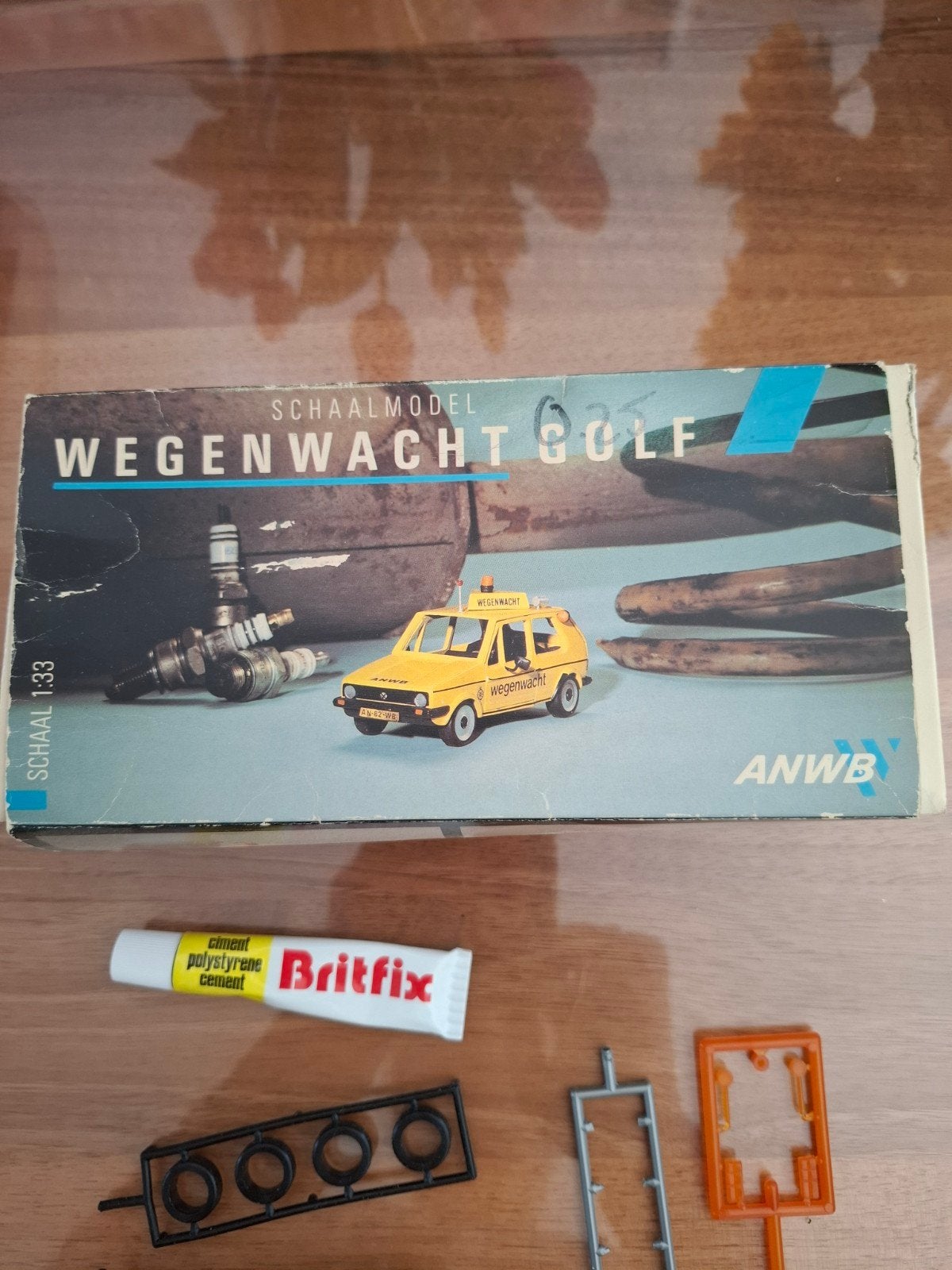 Vintage IMC Holland Bouwdoos ANWB Wegenwacht Golf 1 (1:33), Hobby en Vrije tijd, Overige merken, Auto, 1:32 tot 1:50, Ophalen of Verzenden