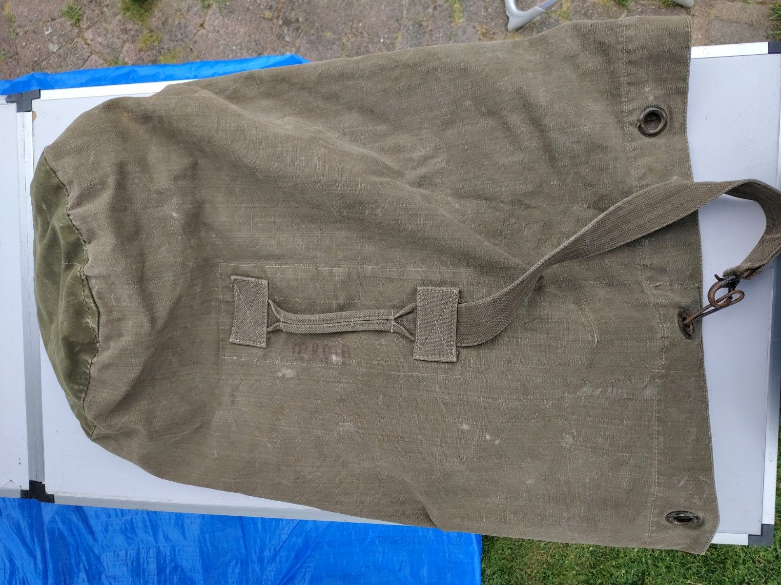 Vintage Leger Plunjezak - Stevige Canvas Tas, Ophalen of Verzenden, Overige soorten, Overige gebieden, Kleding of Schoenen