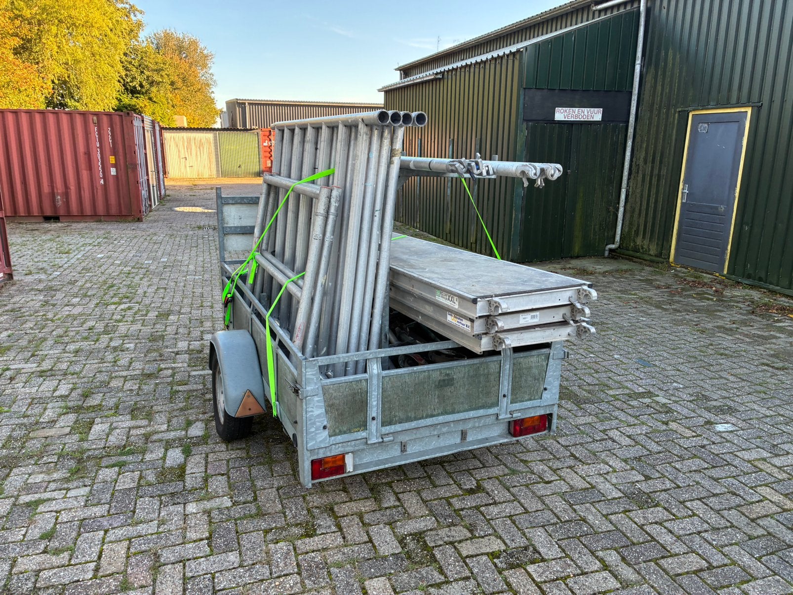 Rolsteiger op steigeraanhanger, Verzenden, Zo goed als nieuw, Rolsteiger of Kamersteiger, 5 meter of hoger