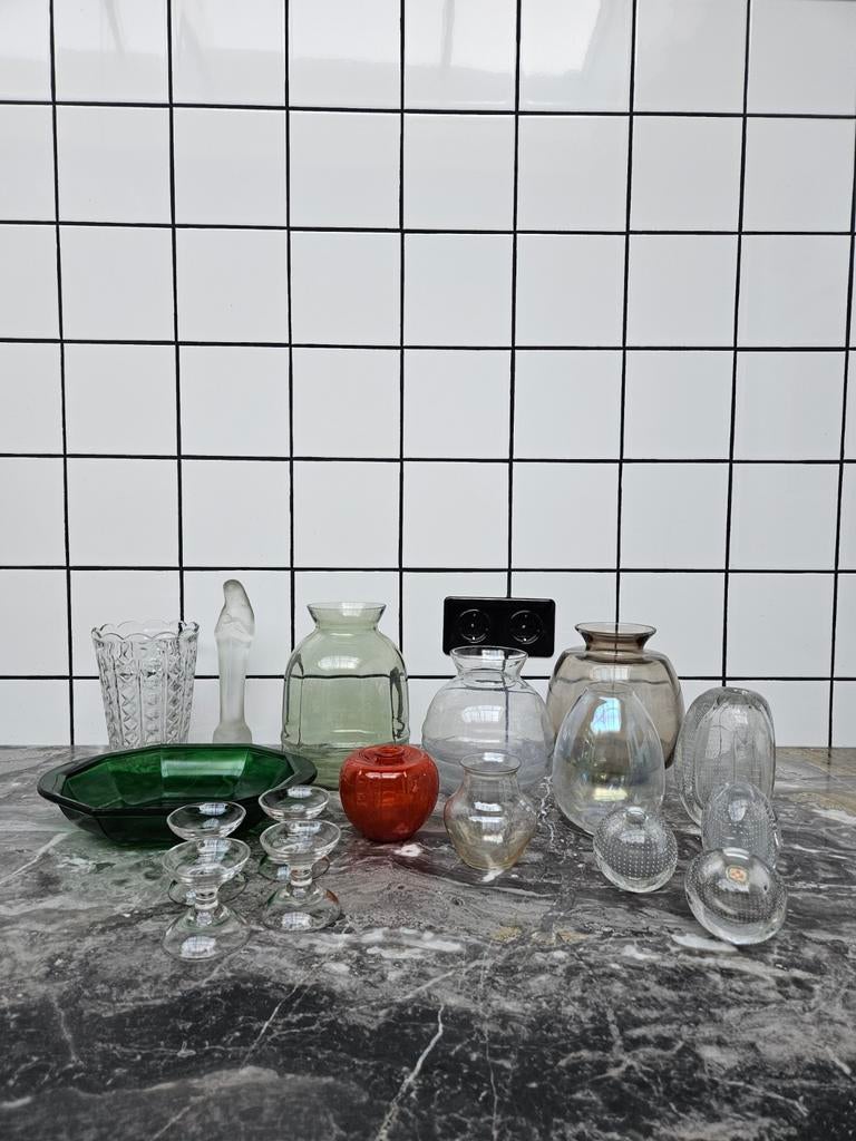 Vintage Antiek Copier Leerdam Glas Gemerkt Dutch Design, Ophalen
