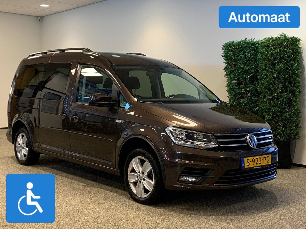 Volkswagen Caddy Maxi Rolstoelauto Automaat 5+1, Auto's, Volkswagen, 12 maanden, Stof, Gebruikt, Parkeersensor
