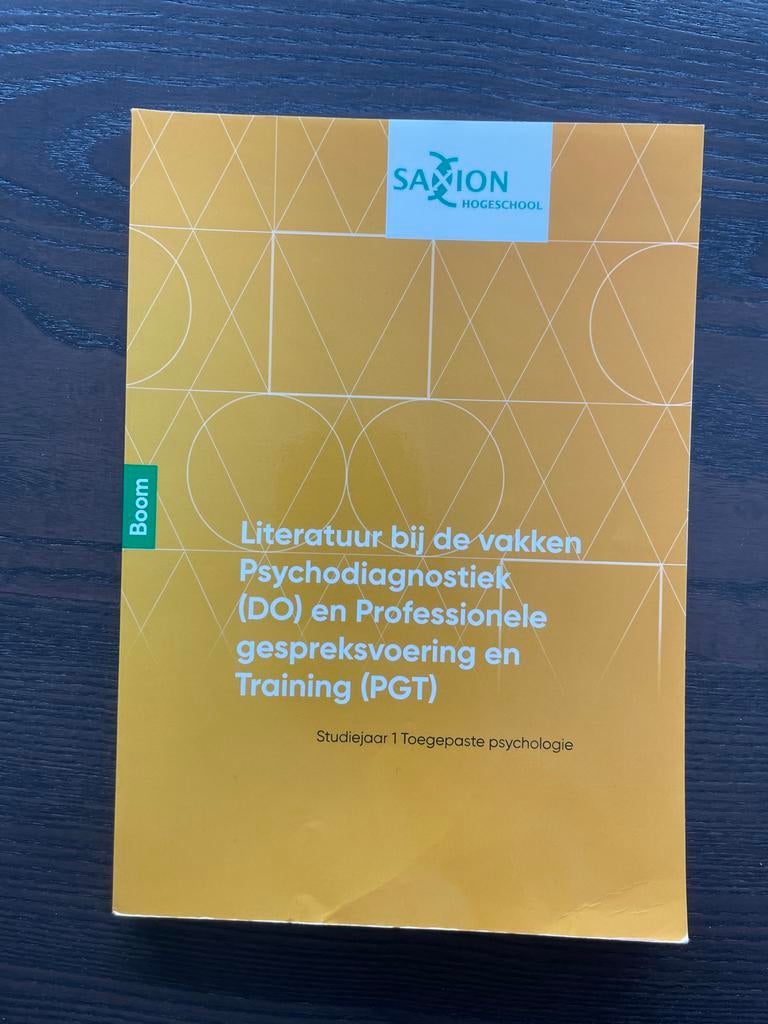 Literatuur Psychodiagnostiek & Professionele Gespreksvoering, Boeken, Studieboeken en Cursussen, Ophalen of Verzenden, Gamma, Gelezen