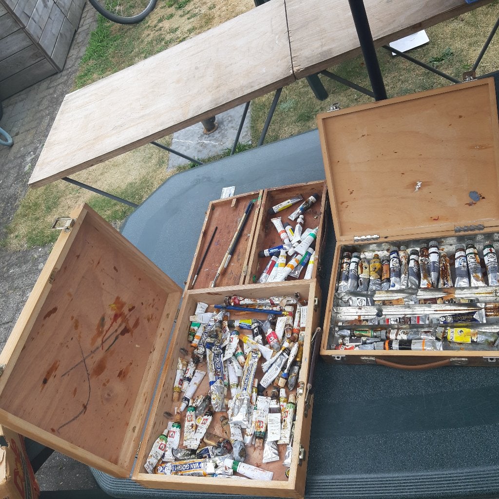 gebruikte olieverf / verf  tubes o.a. Talens, van Goghn enz, Ophalen, Gebruikt, Olieverf
