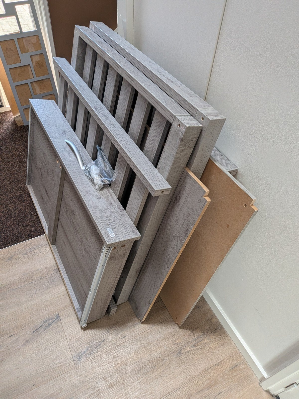 Mooie baby en peuter box TWF, Ophalen, Eenpersoons, Grijs, Hout