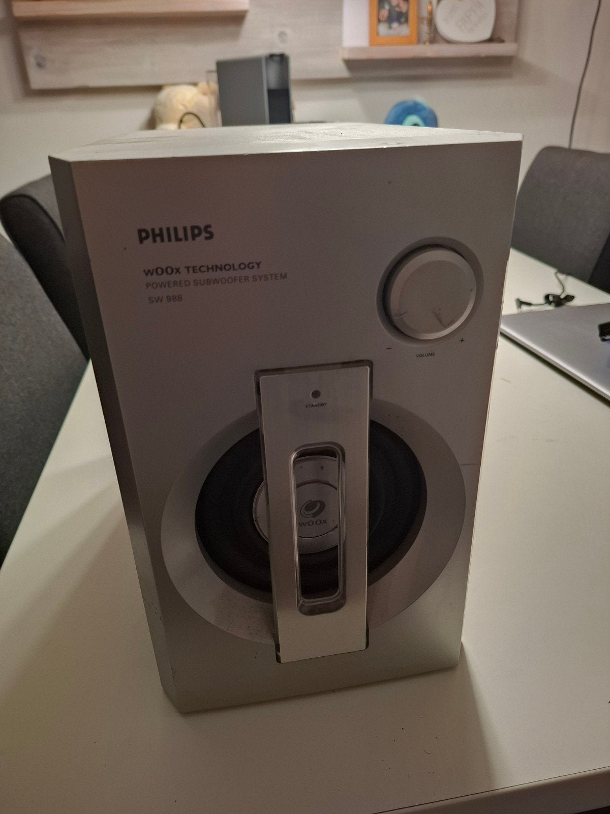 Philips SW 988 WOOX Technology Powered Subwoofer, Audio, Tv en Foto, Ophalen, Philips, Gebruikt, Subwoofer