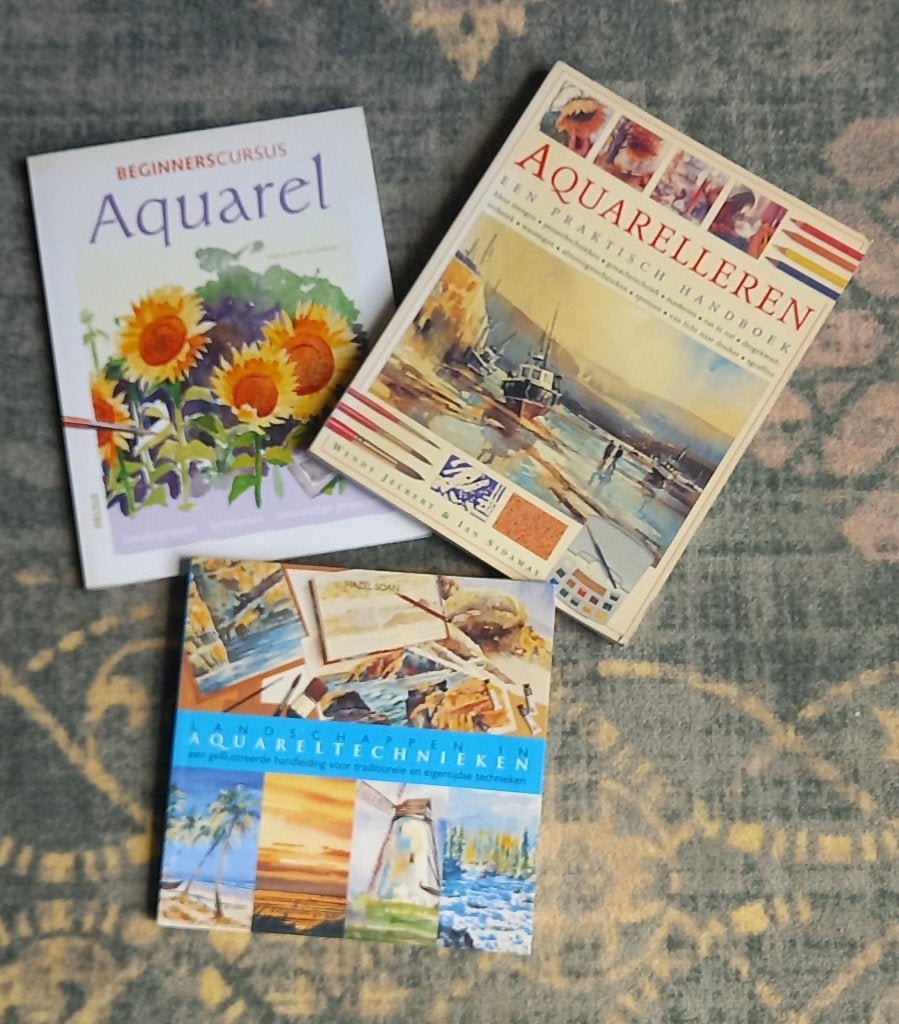 3 aquarelleer boeken, Boeken, Ophalen, Zo goed als nieuw, Overige onderwerpen