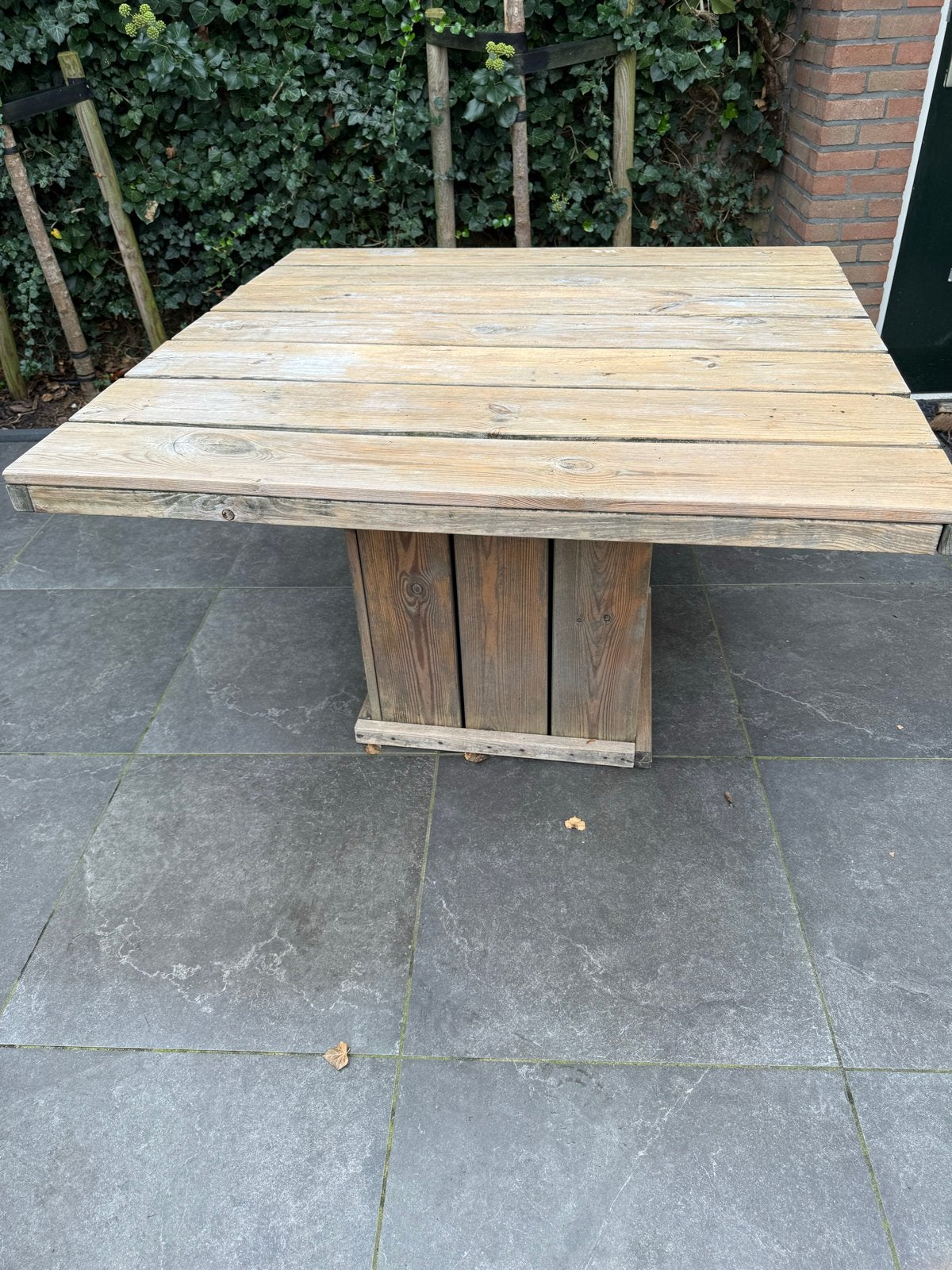 Robuuste houten tuintafel - Vierkant, Ophalen, Gebruikt, Vierkant, Hout
