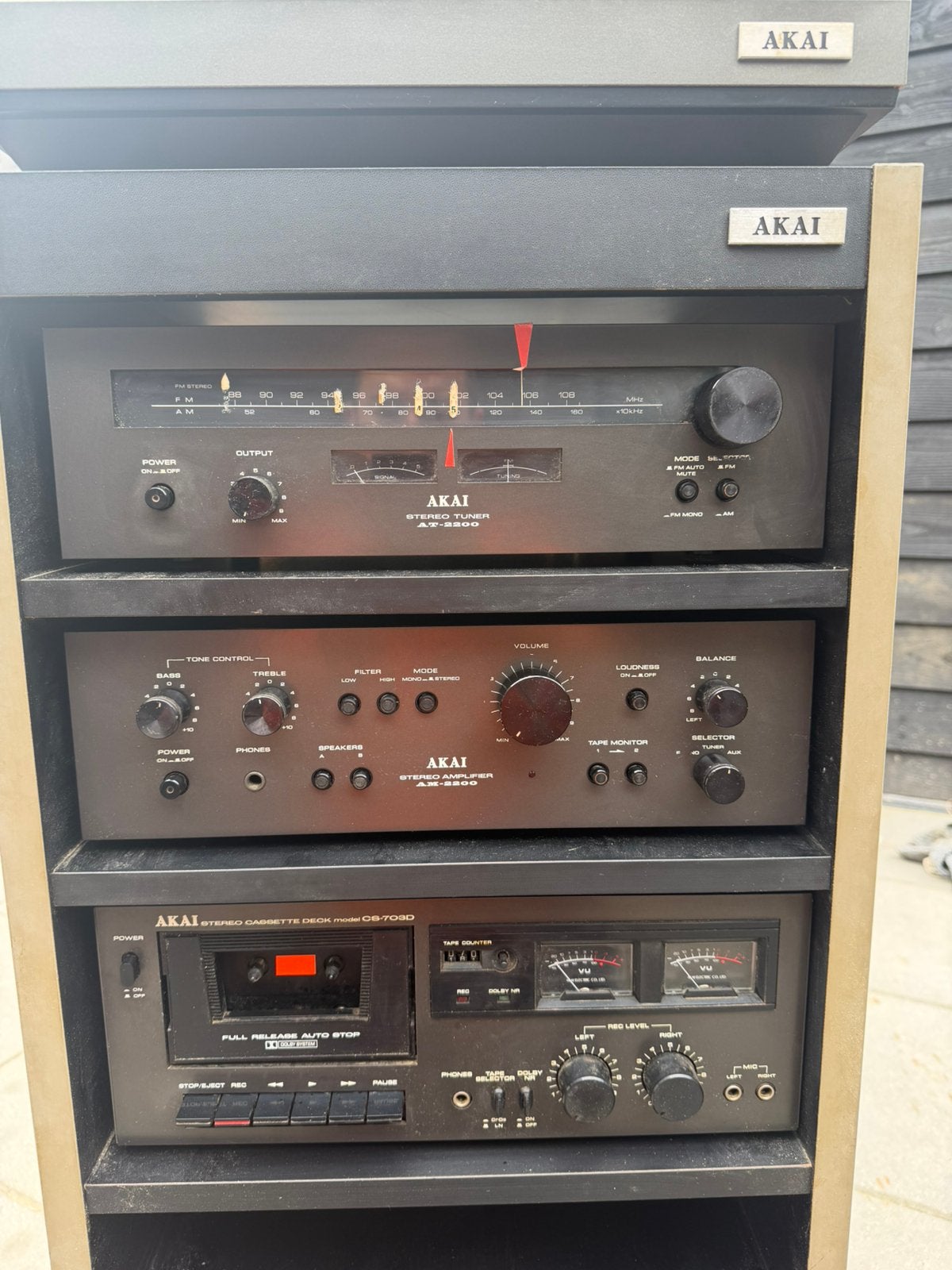 Akai versterker AM-2200 Akai tuner AT-2200 vintage set, Ophalen of Verzenden, Zo goed als nieuw, Minder dan 60 watt, Overige merken