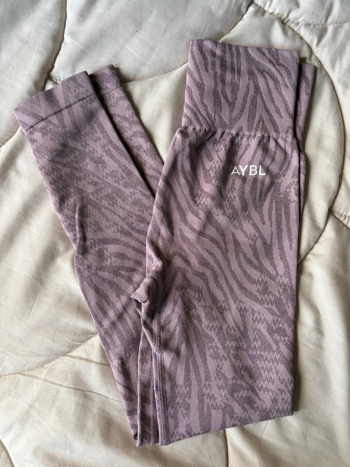 AYBL Legging met zebraprint - Maat XS, Verzenden, Paars, Fitness of Aerobics, Maat 34 (XS) of kleiner