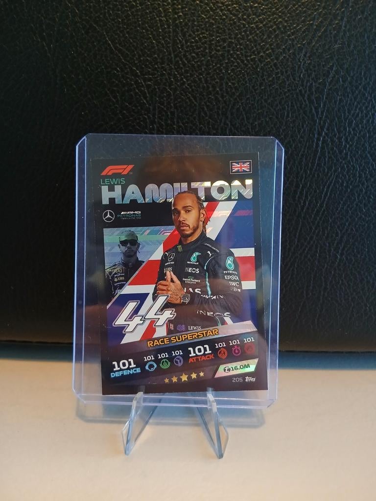 Lewis Hamilton Topps Turbo Attax 2021 F1 Kaart, Hobby en Vrije tijd, Verzamelkaartspellen | Overige, Zo goed als nieuw, Losse kaart