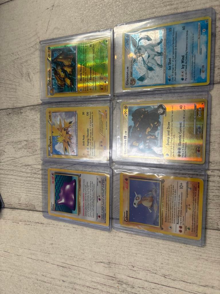 Pokémon Kaarten Collectie: Glaceon, Zapdos, Electivire, etc., Ophalen of Verzenden, Gebruikt, Meerdere kaarten, Foil