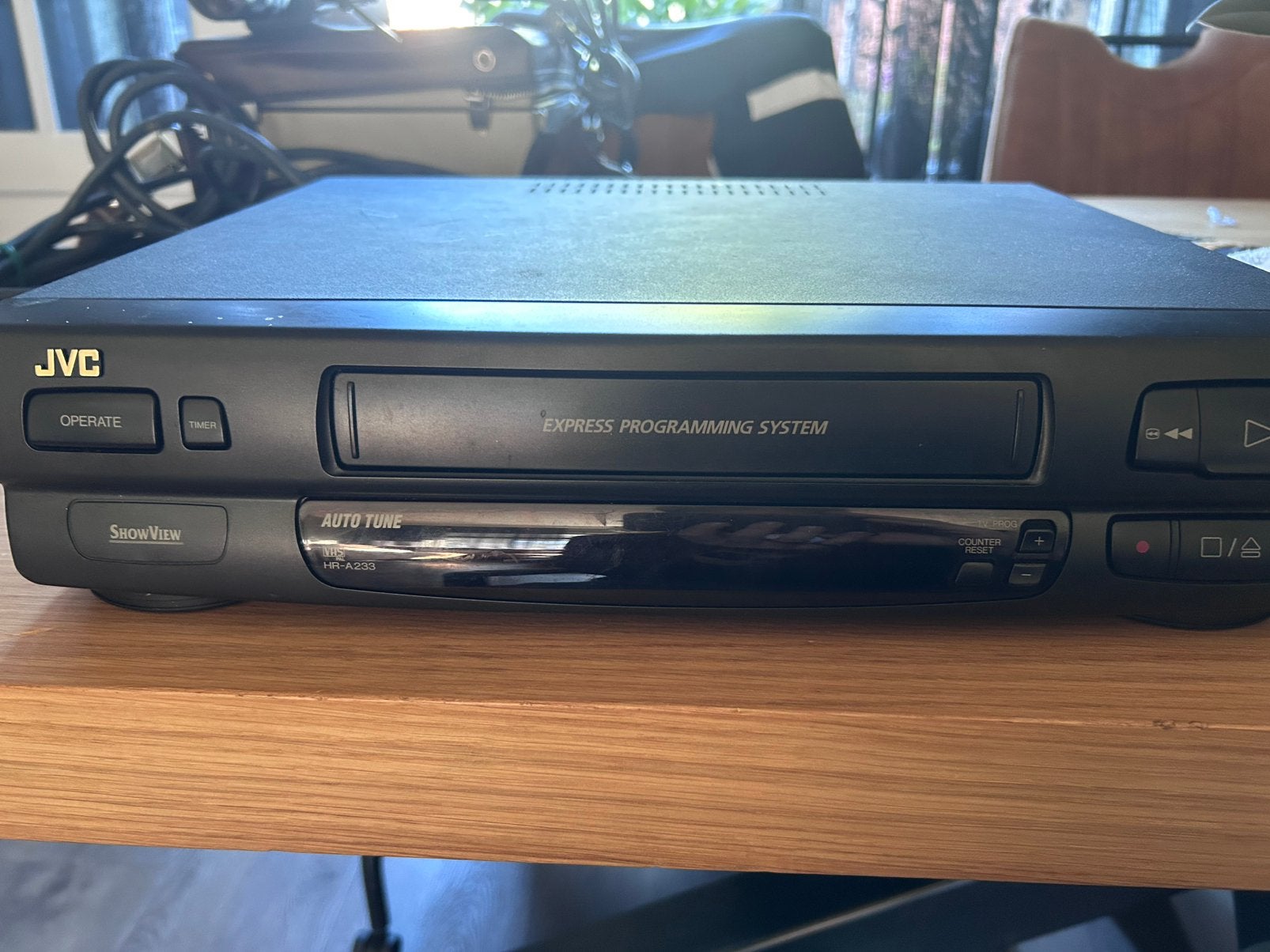 JVC HR-A233 VHS Videorecorder incl orgin afstandbediening, Ophalen of Verzenden, Zo goed als nieuw, VHS-speler of -recorder