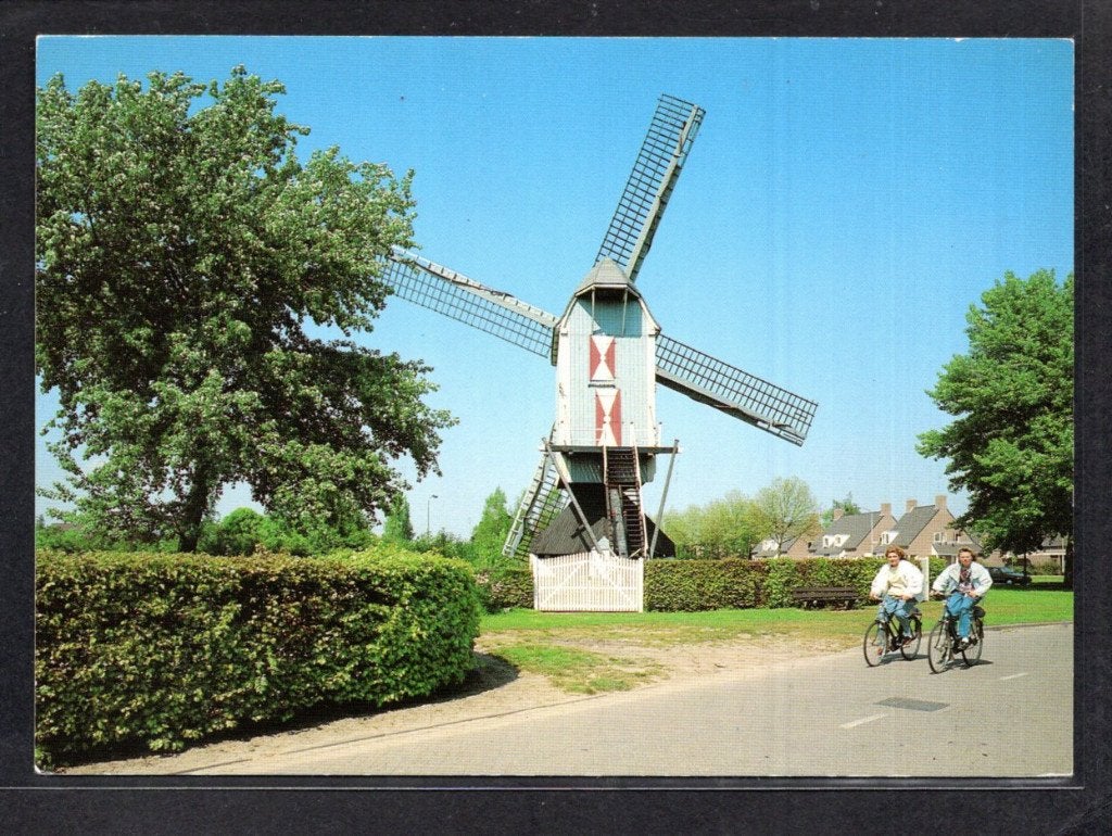 molen; Korenmolen Standerdmolen te Bergeijk., Ophalen of Verzenden, 1980 tot heden, Ongelopen, Noord-Brabant