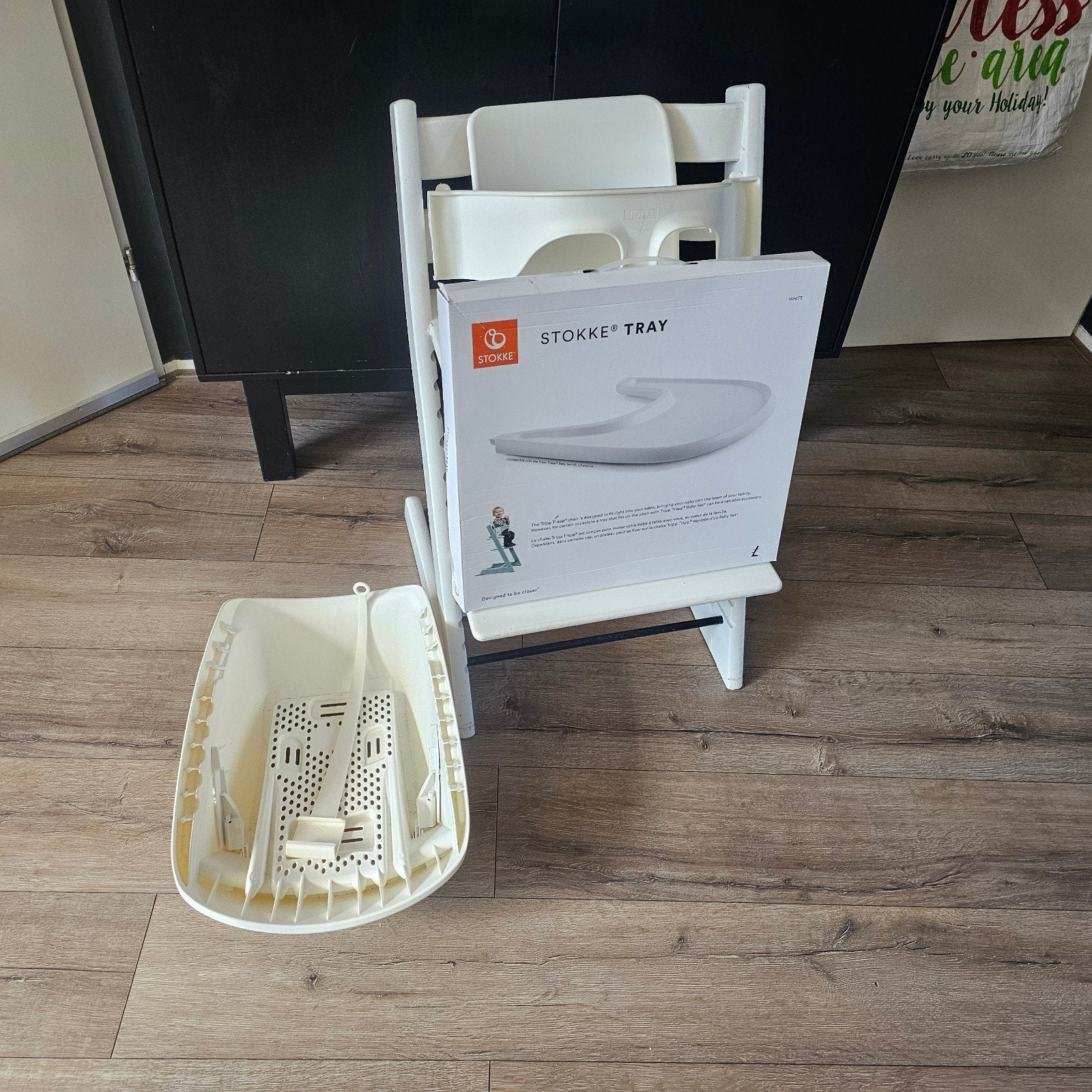 Stokke Tripp Trapp kinderstoel met accessoires, Ophalen, Gebruikt, Meegroeistoel, Gordel(s)