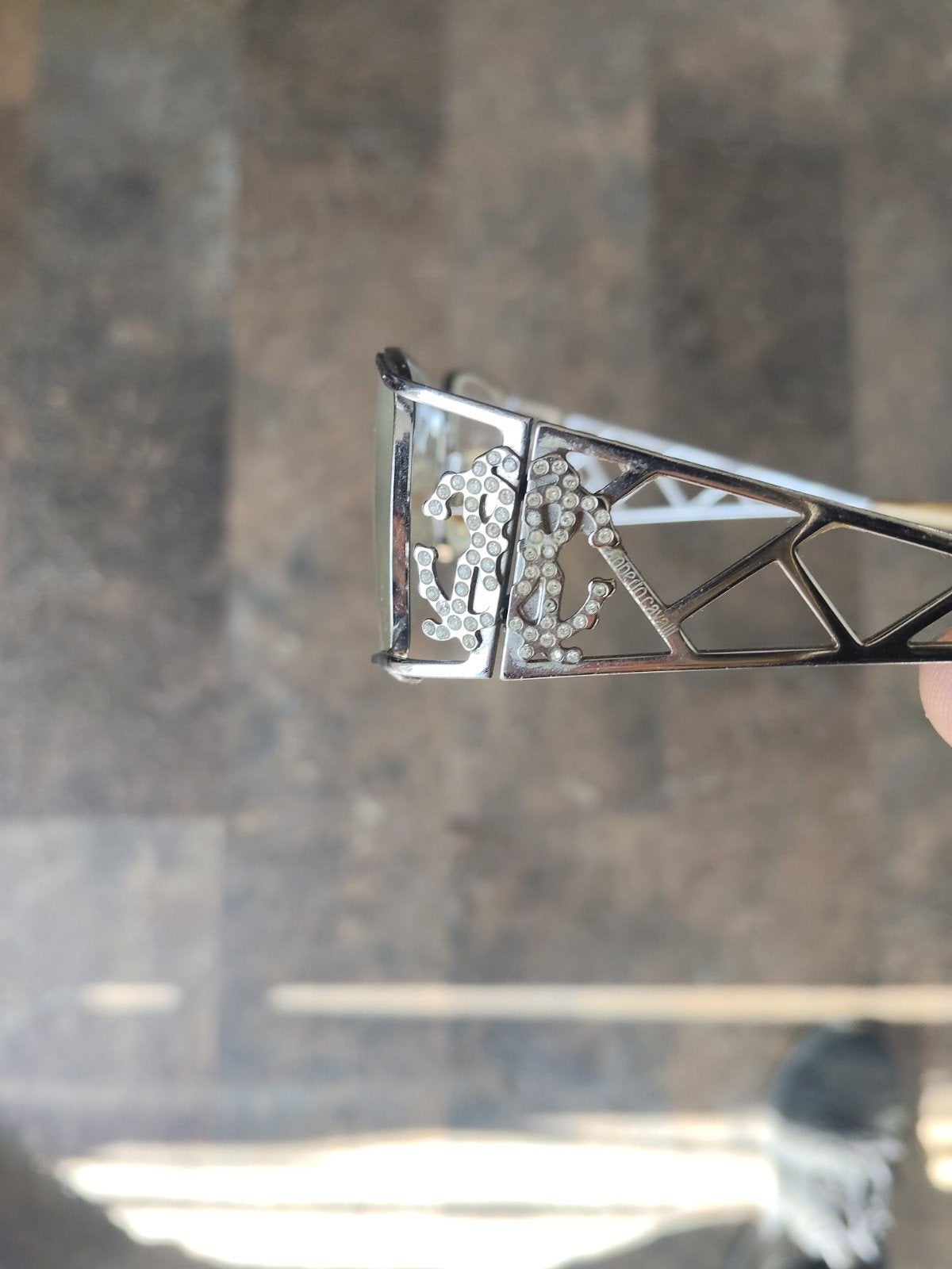 Vintage Roberto Cavalli Brillenmontuur – Zilver & Strass, Ophalen of Verzenden