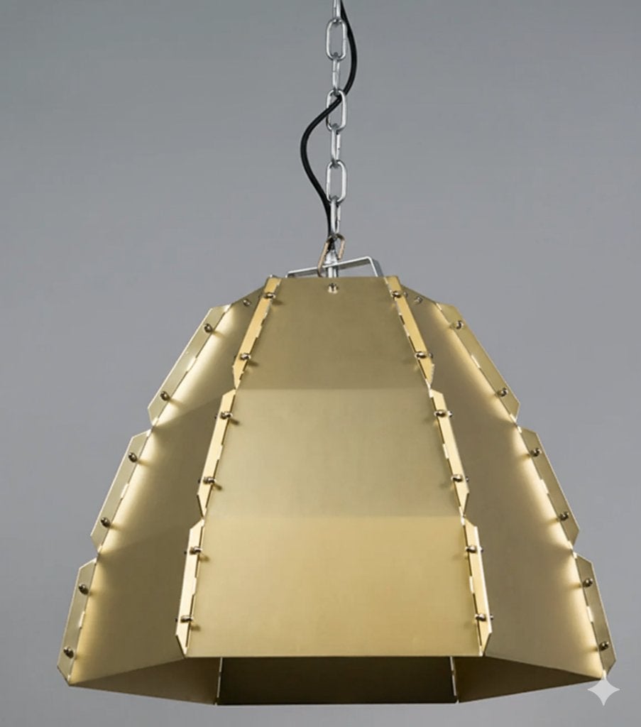 Design Lamp Hanglamp QAZQA hoogvlieger Niro Goud, Ophalen of Verzenden, Nieuw