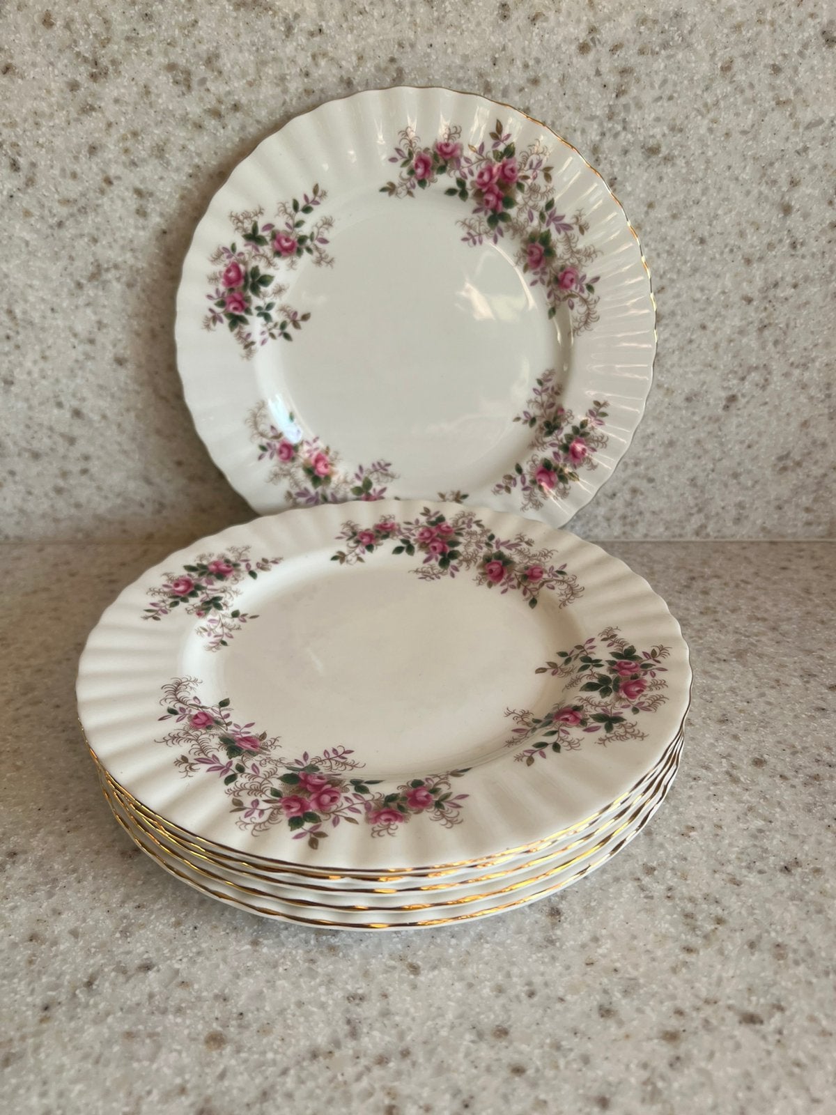 Royal Albert Lavender Rose 6 ontbijtbordjes ca 21 cm, Verzenden