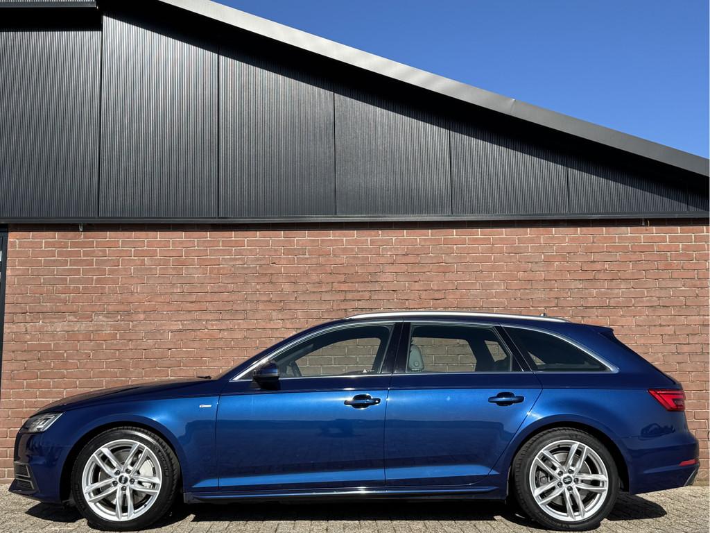 Audi A4 Avant 2.0 TFSI QUATTRO S-LINE | NL-AUTO! | DEALER OH, Auto's, Automaat, Gebruikt, 4 cilinders, Blauw