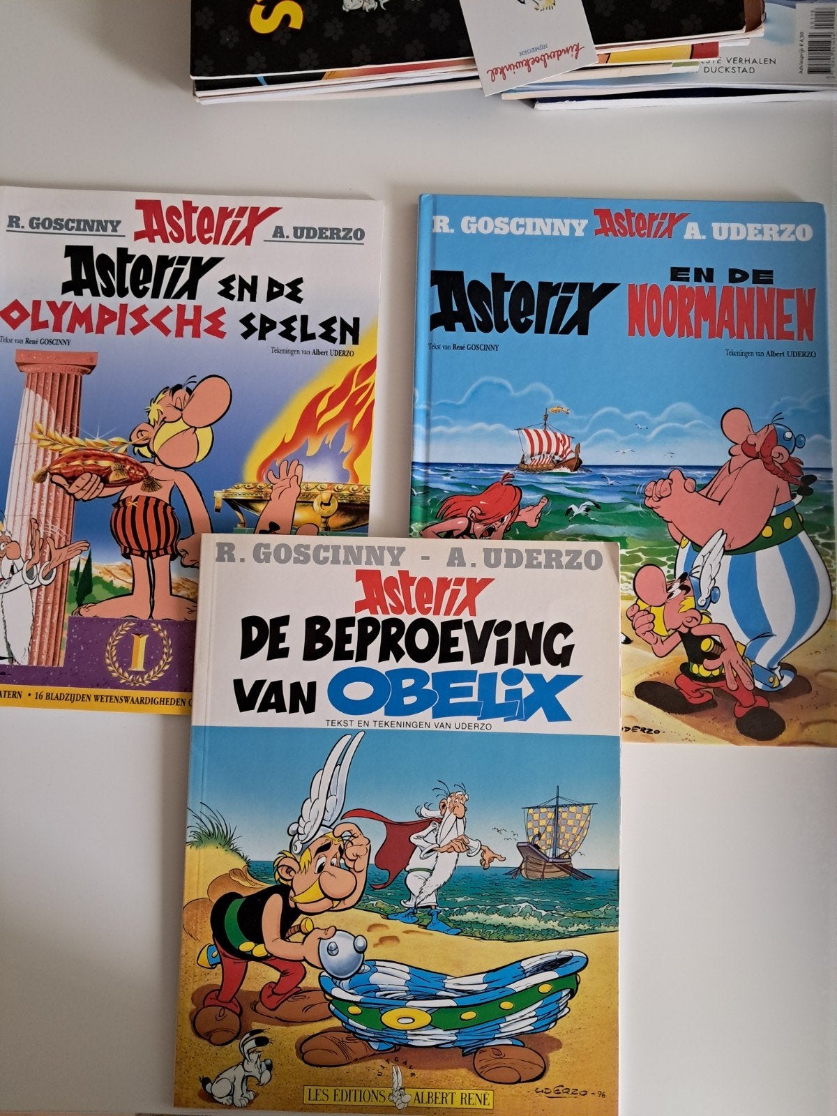 Asterix stripboeken: Olympische Spelen, Noormannen, Obelix, Boeken, Stripboeken, Meerdere stripboeken, Ophalen, Gelezen