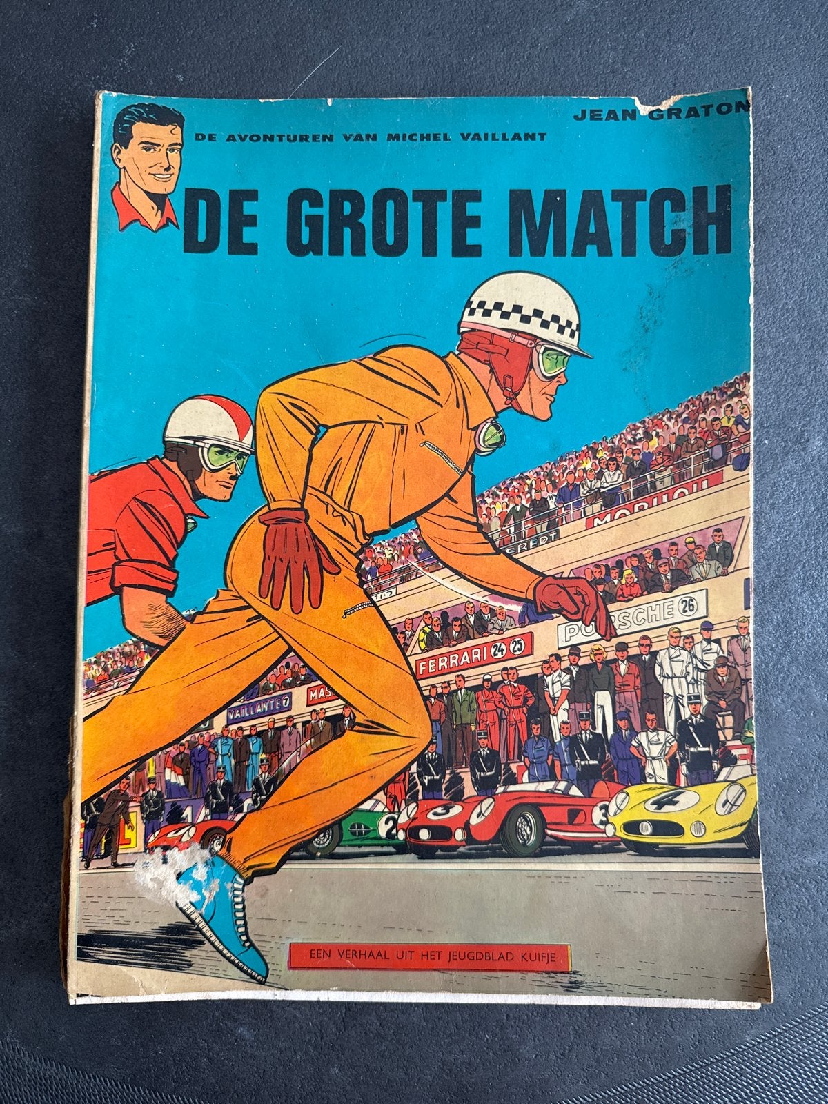 Michel Vaillant - De Grote Match (1960) - Kuifje Jeugdblad, Eén stripboek, Ophalen, Gelezen