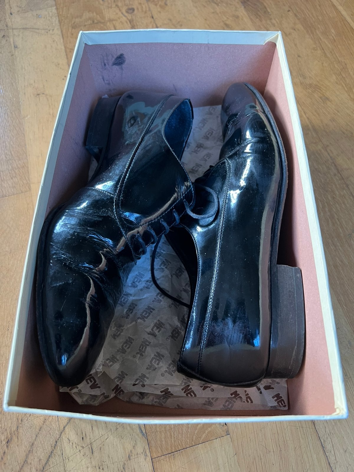 Smoking - Zwarte LAKSCHOENEN “Newmen” made in Italy Maat 43, Kleding | Heren, Schoenen, Zwart, Ophalen of Verzenden, Gedragen