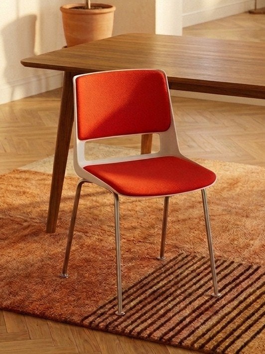 Gispen 2220 eettafel of vergaderstoelen 4 stuks, Ophalen, Gebruikt, Rood, Vier