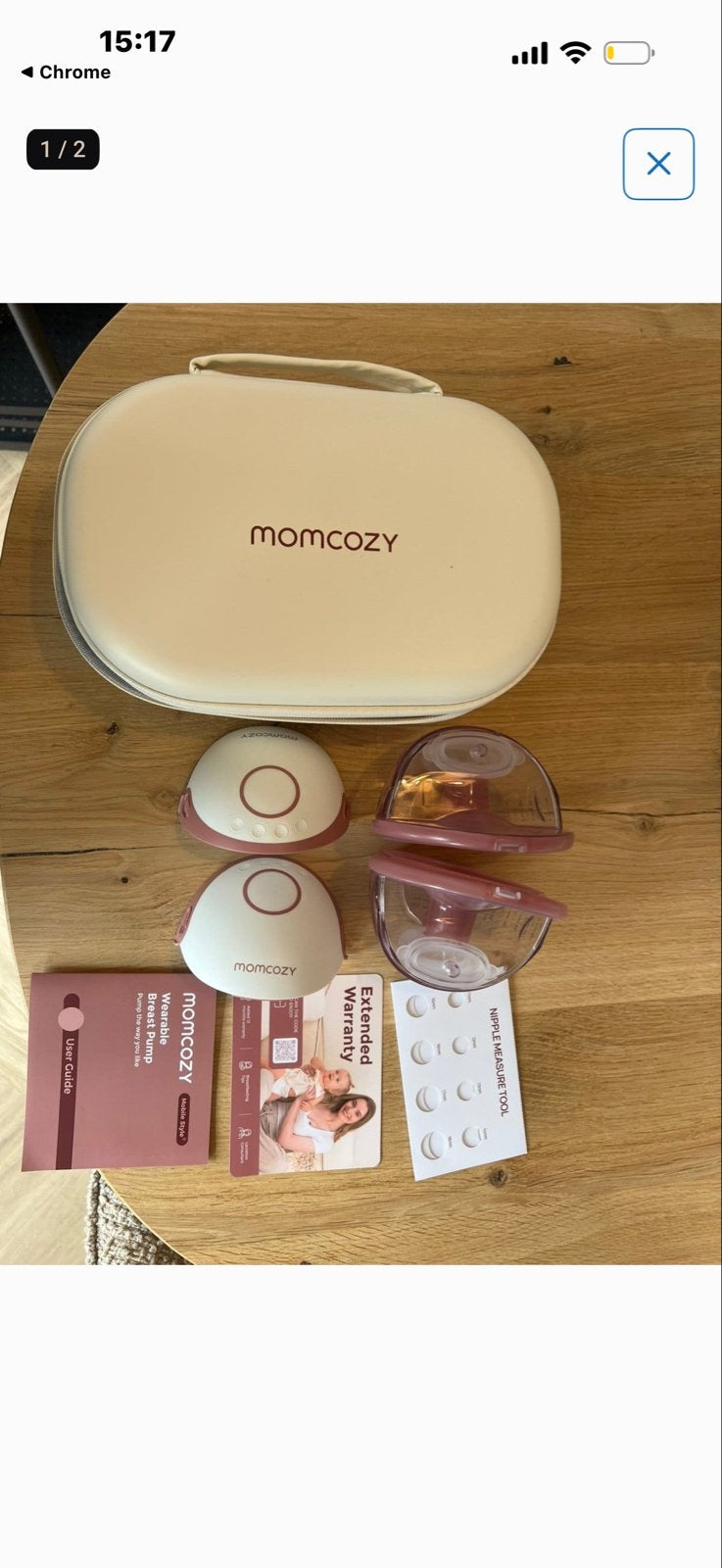 Momcozy draagbare borstkolf met accessoires, Overige merken, Borstkolf, Ophalen of Verzenden, Zo goed als nieuw