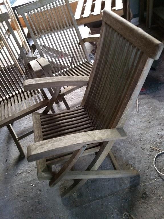 tuinstoelen, Tuin en Terras, Tuinstoelen, Ophalen, Gebruikt, Hout, Inklapbaar