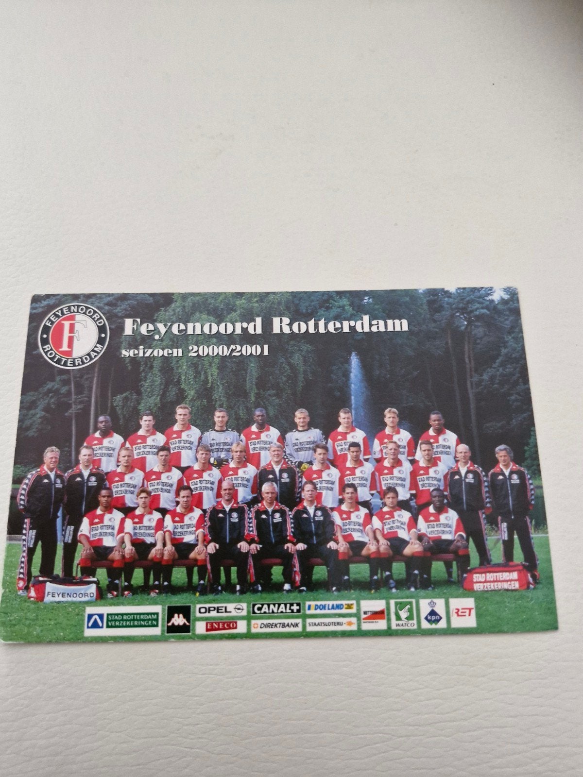Feyenoord Rotterdam Teamkaart Seizoen 2000/2001, Ophalen of Verzenden, Feyenoord