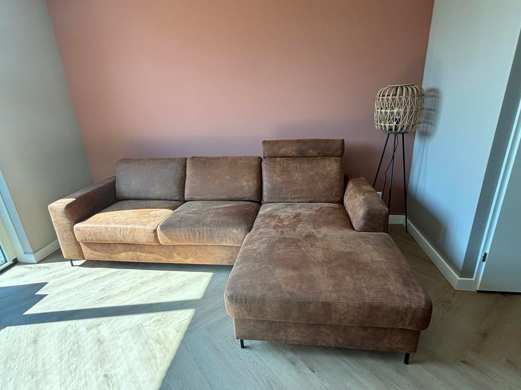 Leatherlook stof bank, Ophalen, Zo goed als nieuw, Stof