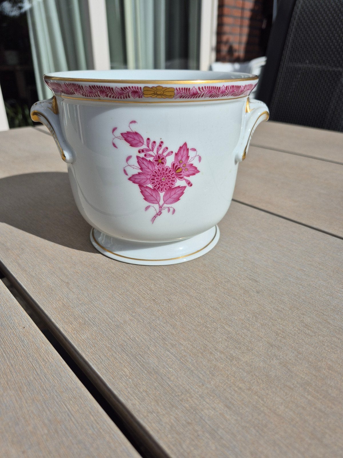 Herend Hongaars Porseleinen Bloempot - Handgeschilderd 7214/, Antiek en Kunst, Ophalen of Verzenden