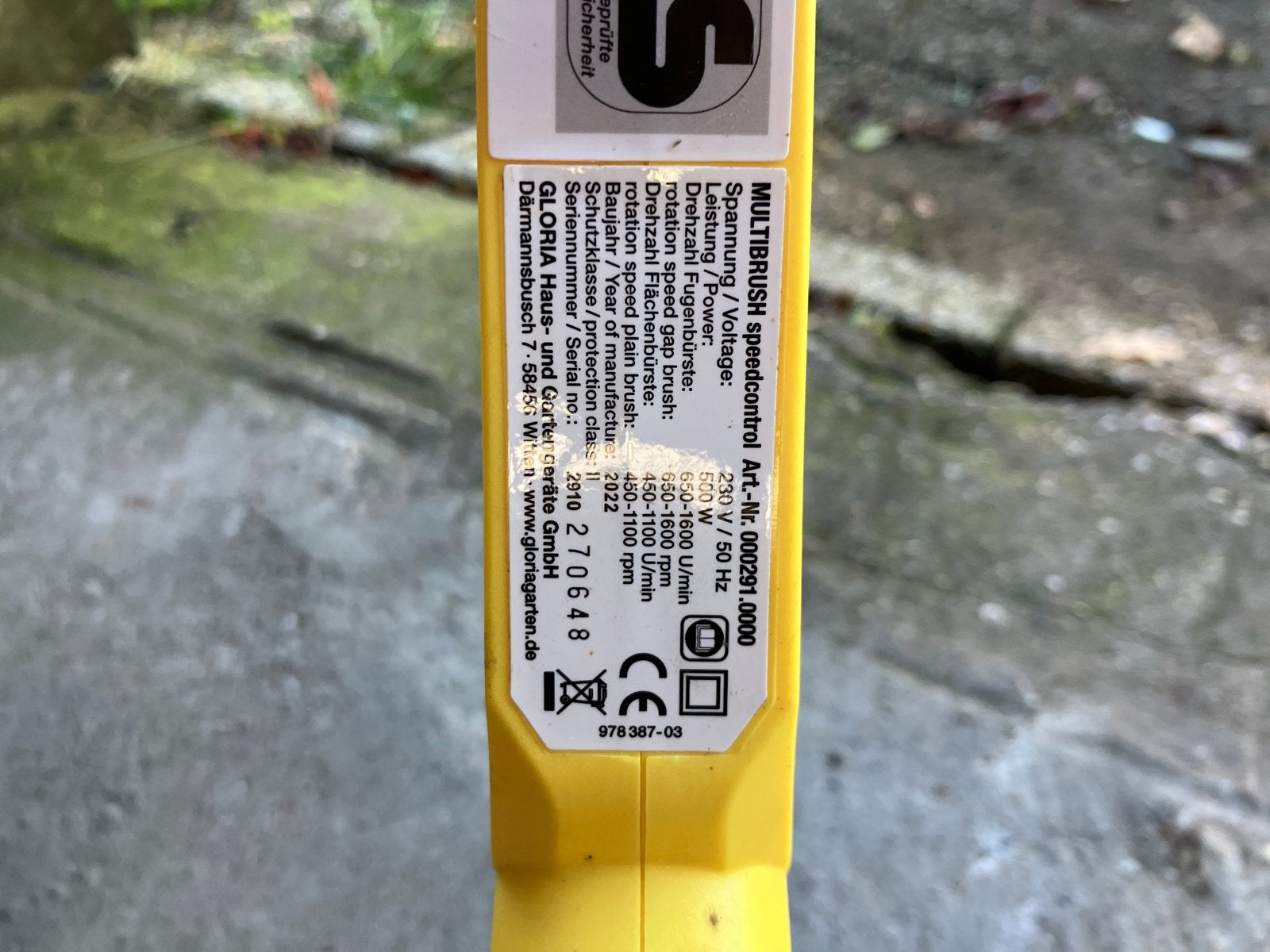 Gloria Multibrush Speedcontrol - Mosverwijderaar, Ophalen, Gebruikt