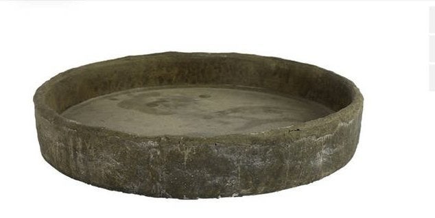 Ronde decoratieve schaal van steen/aardewerk, Schaal, Rond, Nieuw, Ophalen of Verzenden