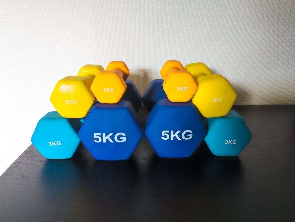 dumbbell set, Sport en Fitness, Ophalen, Gebruikt, Armen, Dumbbell