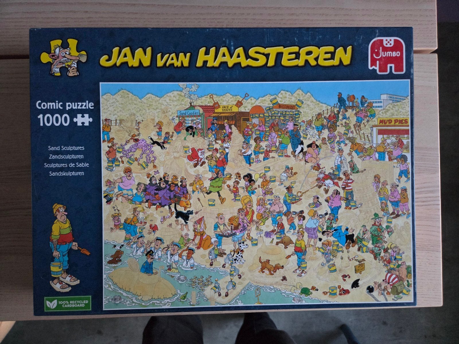 Jan van Haasteren - Zandsculpturen - 1000 stukjes, Ophalen of Verzenden, 500 t/m 1500 stukjes, Zo goed als nieuw, Legpuzzel