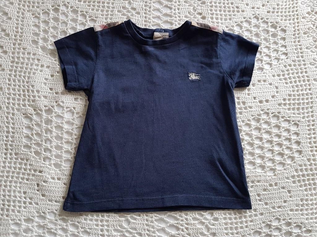 Burberry Baby shirtje blauw 74, Ophalen of Verzenden, Zo goed als nieuw, Jongetje of Meisje, Shirtje of Longsleeve
