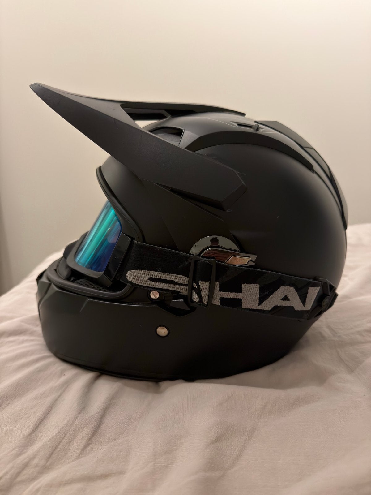 Shark Explore-R motorhelm maat L + Carl Zeiss bril, Shark, Ophalen of Verzenden, Tweedehands, Heren
