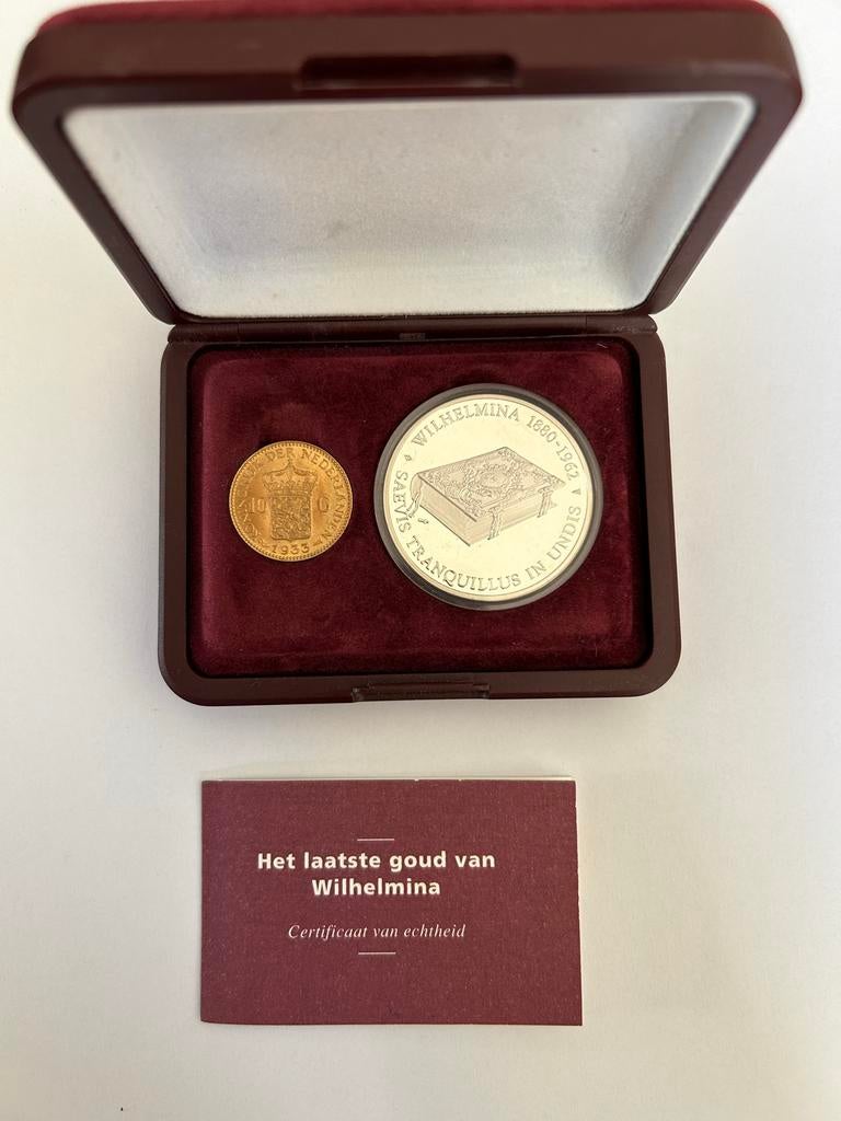 Het laatste goud van Wilhelmina - 10 Gulden 1933 Set, Postzegels en Munten, Munten | Nederland, Setje, Koningin Wilhelmina, 10 gulden