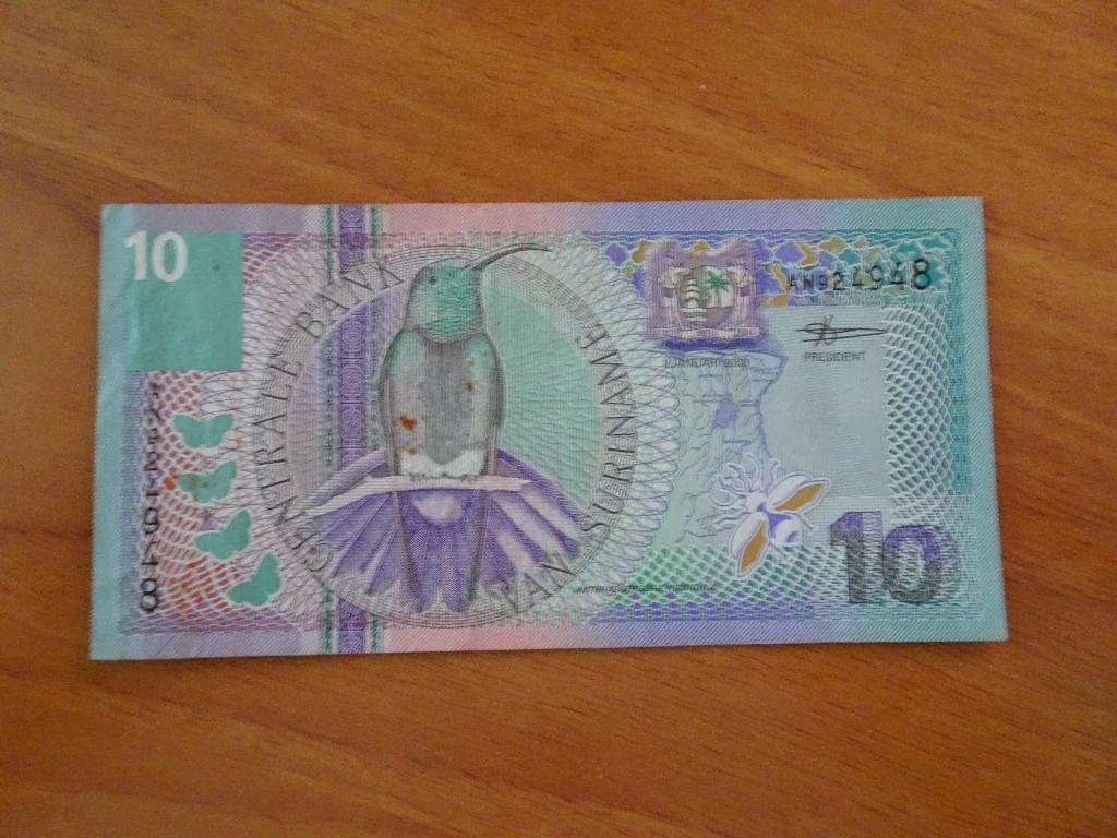 Bankbiljet Suriname 10 Gulden 2000, Verzenden, Zuid-Amerika, Los biljet