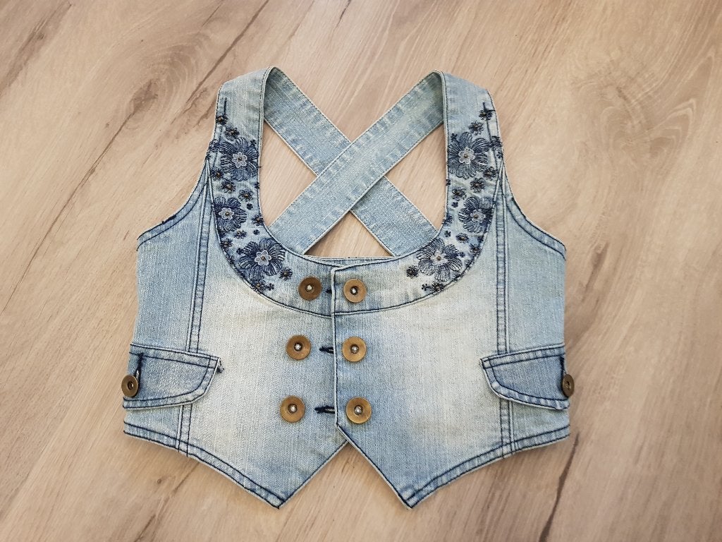 Vestje / gilet / giletje / spijker maat 140 meisje, Kinderen en Baby's, Ophalen of Verzenden, Zo goed als nieuw, Meisje, Trui of Vest