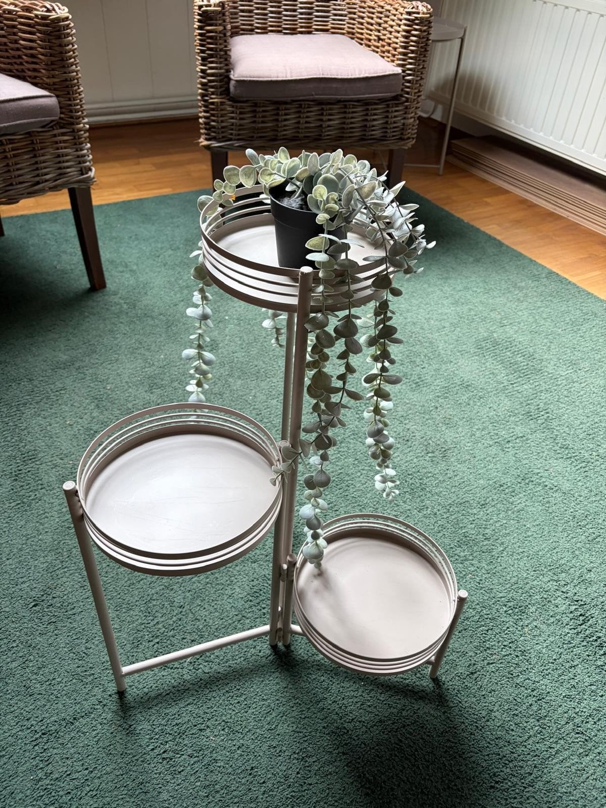 Stijlvolle plantentafel met 3 niveaus - Metaal, Ophalen, Beige, Zo goed als nieuw, Metaal
