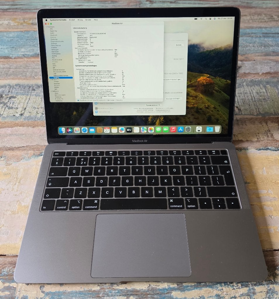 Macbook Air 2019 i5 8GB RAM 256GB Opslag, Computers en Software, Ophalen, Gebruikt, 256 GB, Qwerty