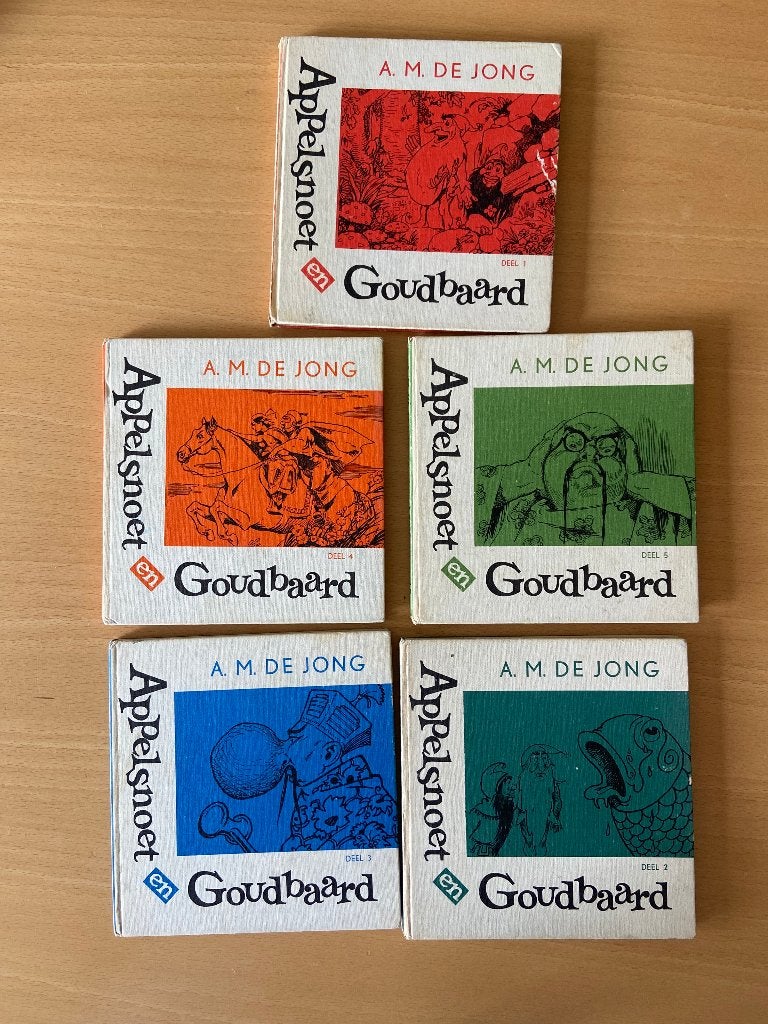 5 boekjes van Appelsnoet en Goudbaard, Boeken, Kinderboeken | Jeugd | onder 10 jaar, Ophalen of Verzenden, Gelezen, A.M. de Jong
