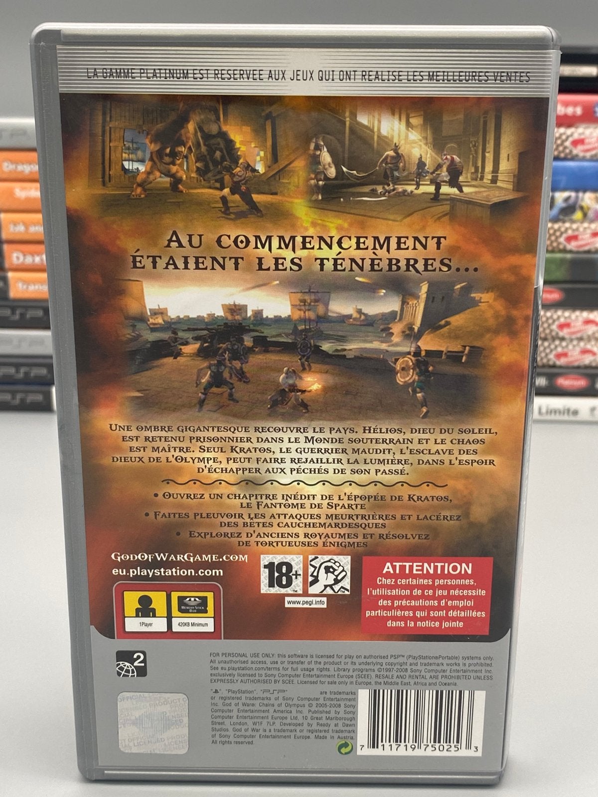 God of War Chains of Olympus - PSP PlayStation Portable Game, Avontuur en Actie, Www.readyatdawnstudios.com, 1 speler, Ophalen of Verzenden