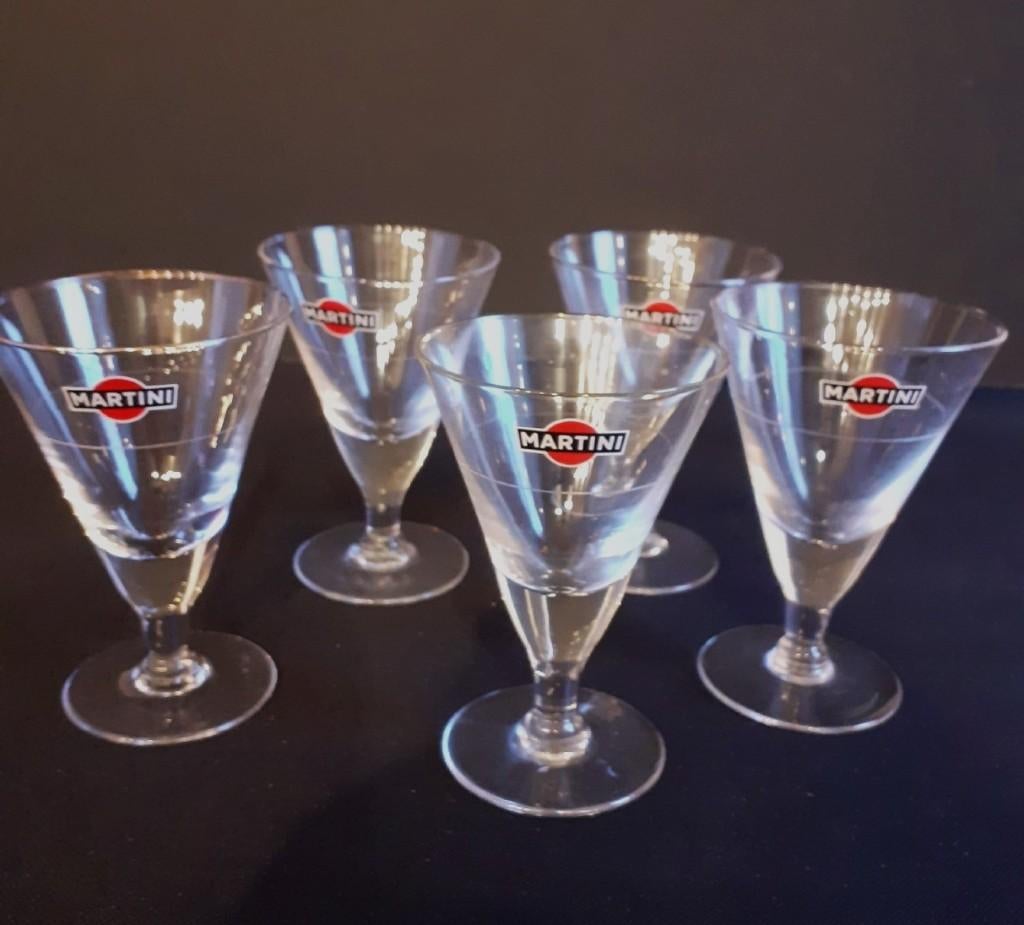 Martini glazen  vintage, Verzamelen, Glas en Borrelglaasjes, Ophalen of Verzenden, Gebruikt, Borrel- of Shotglas
