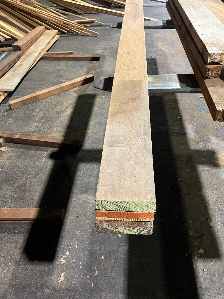 Hardhout-terrasdelen-balken-planken–onderregels-40x140 mm, Ophalen, Nieuw, Hardhout, 250 cm of meer