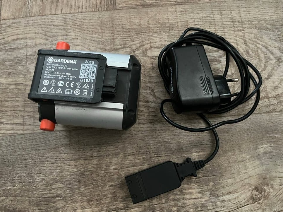 Gardena Accu en Oplader 18V 2.6Ah (2019), Ophalen of Verzenden, Gebruikt